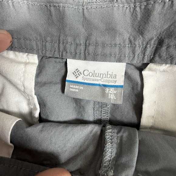 Mens Columbia Lightweight Gray Hiking Shorts 32W 10in Inseam - Picture 4 of 7